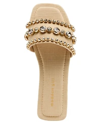 Madden Girl Women's Toast Rhinstone Slide Sandals