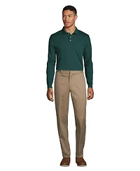 Lands' End Men's Long Sleeve Interlock Polo Shirt