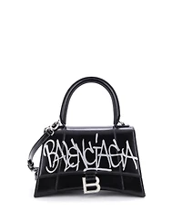 Pre-Owned Balenciaga Small Graffiti Hourglass Top Handle Bag Leather