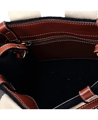 Pre-Owned Chloe Small Woody Tote Felt with Leather and Canvas