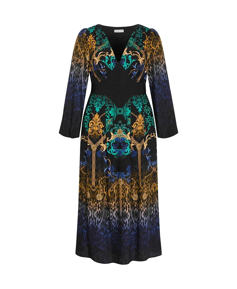 City Chic Women's Ayanna Decadence Maxi Dress