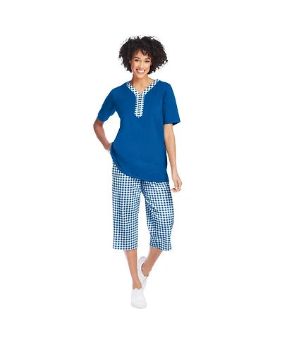 Woman Within Plus 2-Piece Tunic Capri Set