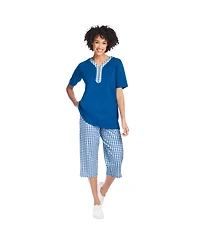 Woman Within Plus 2-Piece Tunic Capri Set