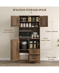 Slickblue Small Kitchen Durable Storage Cabinet with Efficient Space-Saving Design
