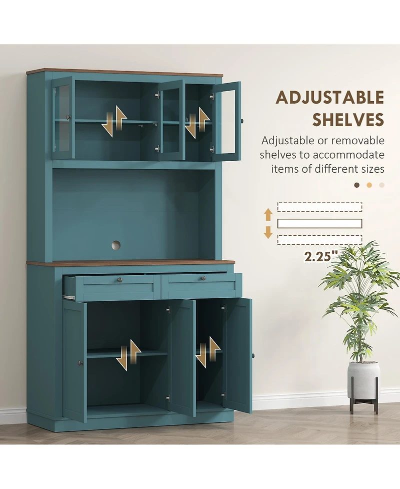 Slickblue Kitchen Storage Cabinet with Easy Access Shelves for Organized Kitchen Storage
