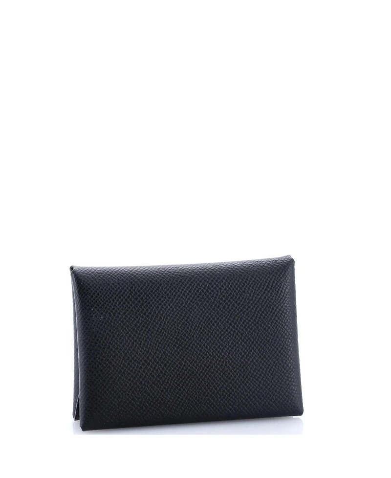 Pre-Owned Hermes Calvi Duo Card Holder Epsom