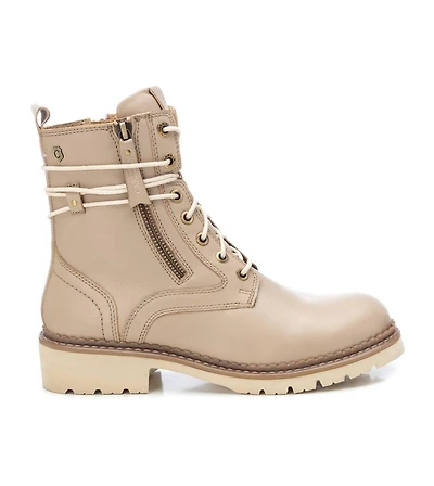 Xti Women's Leather Combat Booties Carmela Collection By