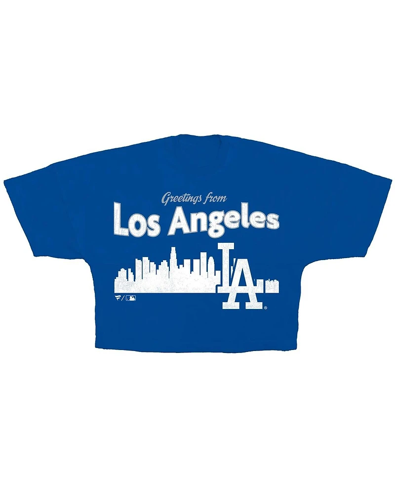 Fanatics Women's Royal Los Angeles Dodgers Skyline Crop T-Shirt