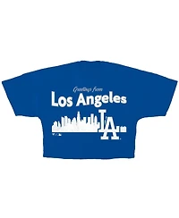 Fanatics Women's Royal Los Angeles Dodgers Skyline Crop T-Shirt