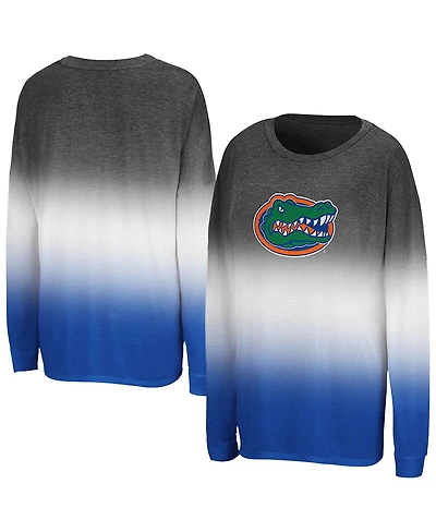 Colosseum Women's Heather Black Florida Gators Winkle Dip Dye Long Sleeve T-Shirt