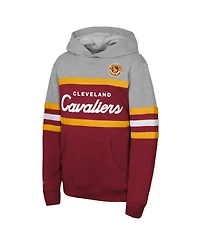 Mitchell & Ness Big Boys and Girls Wine Cleveland Cavaliers Hardwood Classics Head Coach Pullover Hoodie