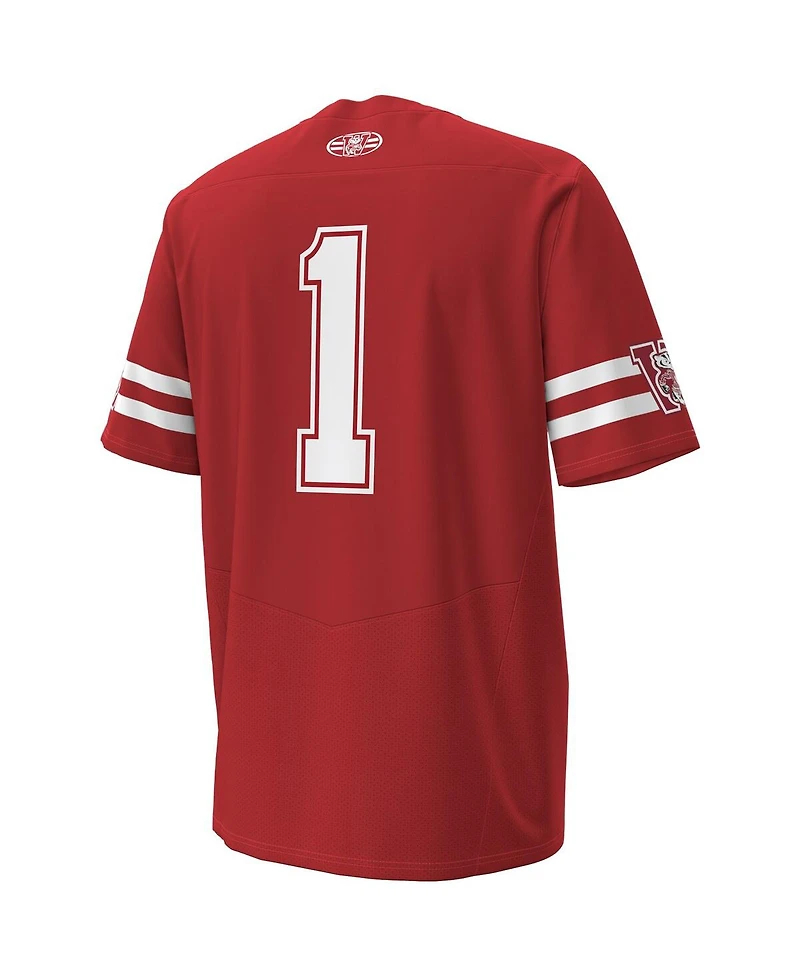 Under Armour Men's 1 Red Wisconsin Badgers 1980 Throwback Home Replica Game Jersey