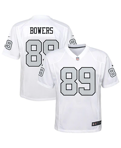 Nike Big Boys and Girls Brock Bowers White Las Vegas Raiders Alternate Game Jersey