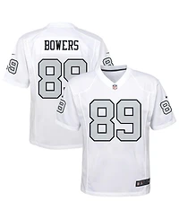 Nike Big Boys and Girls Brock Bowers White Las Vegas Raiders Alternate Game Jersey