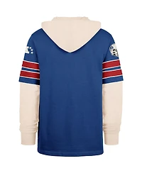 '47 Brand Men's Blue New England Patriots Throwback Split Zone Cornerback Duo Hoodie