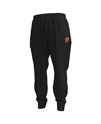 Under Armour Men's Black Wisconsin Badgers Unstoppable Fleece Jogger Pants