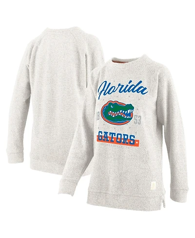 Pressbox Women's Oatmeal Florida Gators Plus Comfy Cairo Terry Pullover Sweatshirt