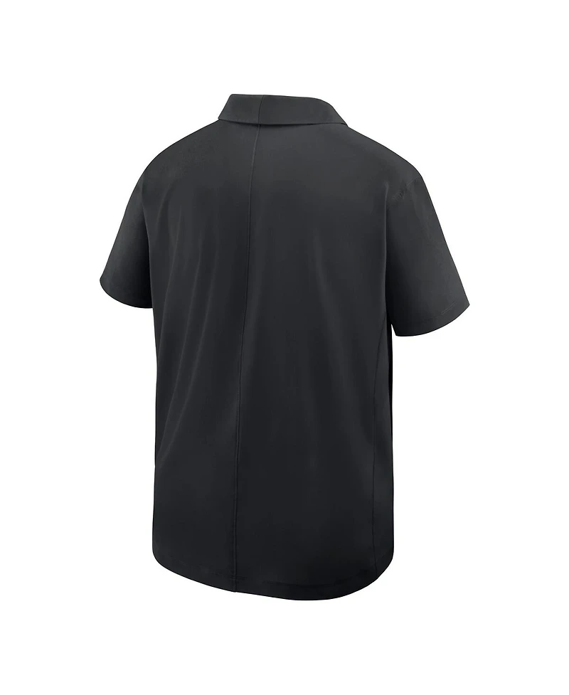 Nike Men's Black Vanderbilt Commodores Woven Dri-fit Polo Shirt