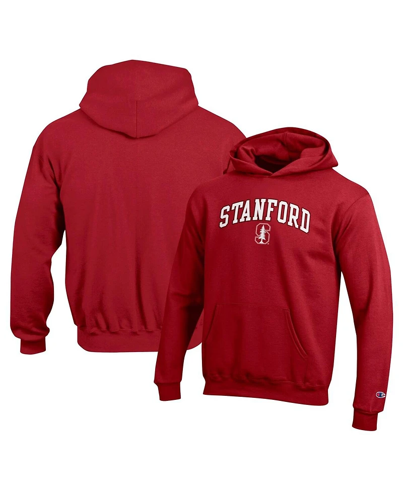 Champion Big Boys and Girls Cardinal Stanford Campus Pullover Hoodie