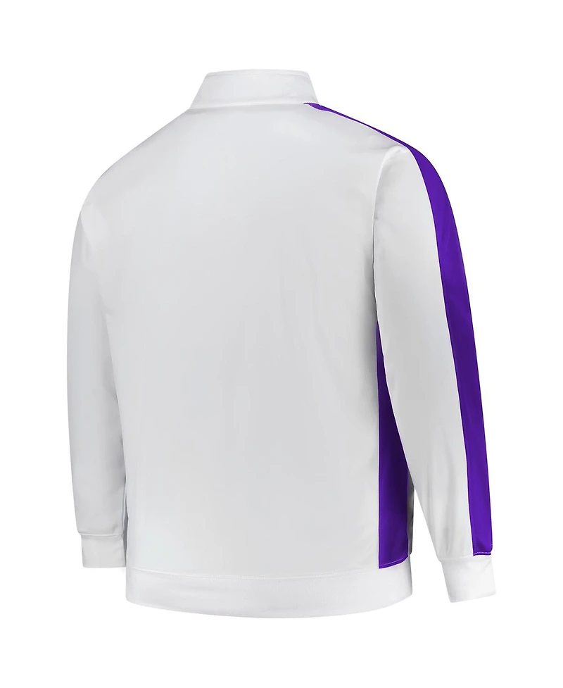 Fanatics Men's White Minnesota Vikings Big Tall Tricot Full-Zip Track Jacket