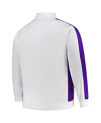 Fanatics Men's White Minnesota Vikings Big Tall Tricot Full-Zip Track Jacket