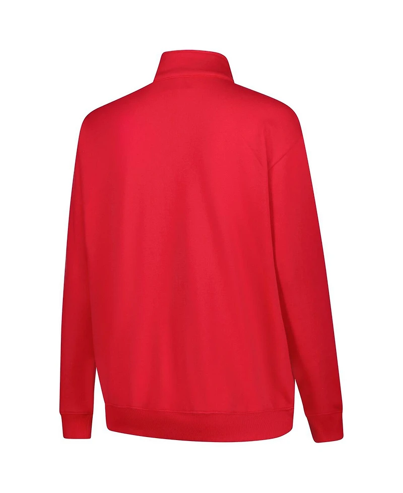 Fanatics Women's Scarlet/Gray Ohio State Buckeyes Plus Quarter-Zip Pullover