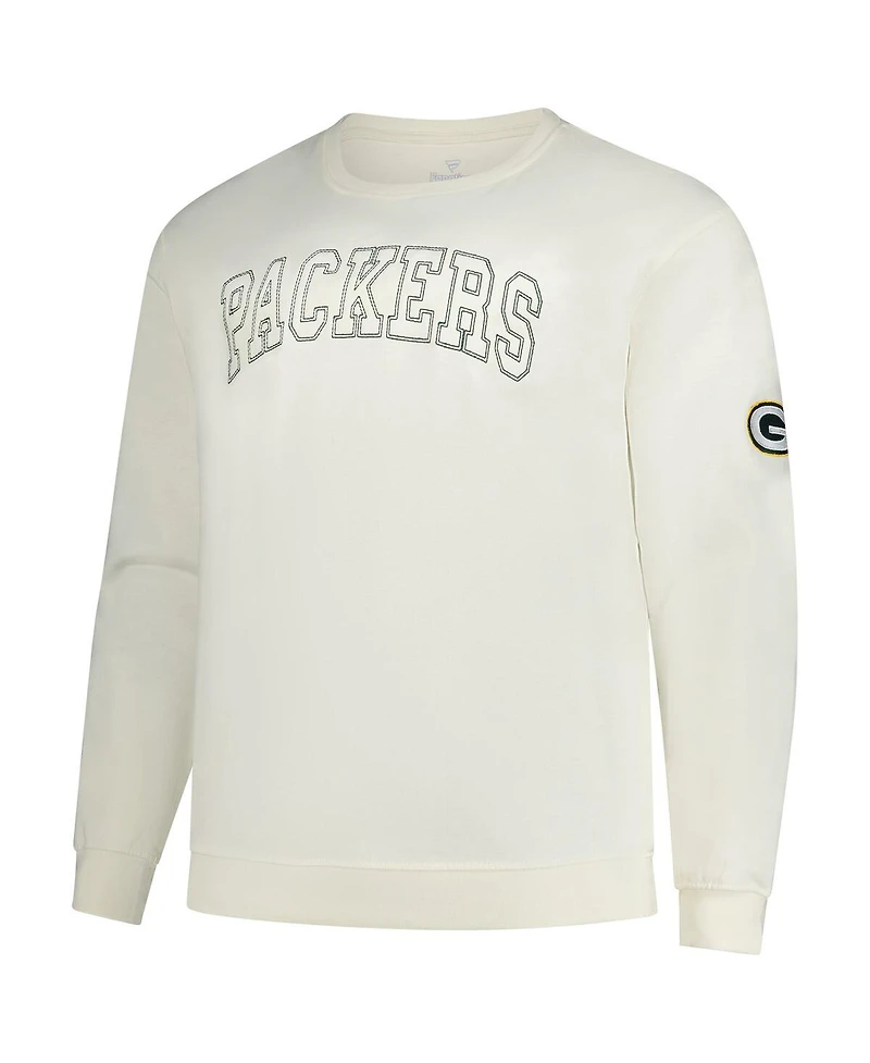 Profile Men's Cream Green Bay Packers Big Tall Fleece Sweatshirt