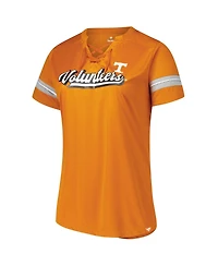 Fanatics Women's Tennessee Orange Volunteers Plus Overtime Readiness Lace-Up T-Shirt