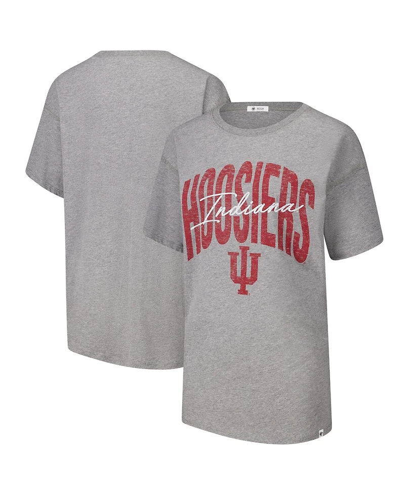 '47 Brand Women's Heather Gray Indiana Hoosiers Muse Sadie T-Shirt