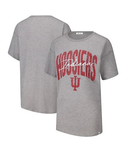 '47 Brand Women's Heather Gray Indiana Hoosiers Muse Sadie T-Shirt