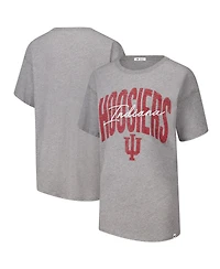 '47 Brand Women's Heather Gray Indiana Hoosiers Muse Sadie T-Shirt