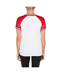 New Era Men's White St. Louis Cardinals Jersey Double Binding Raglan V-Neck T-Shirt