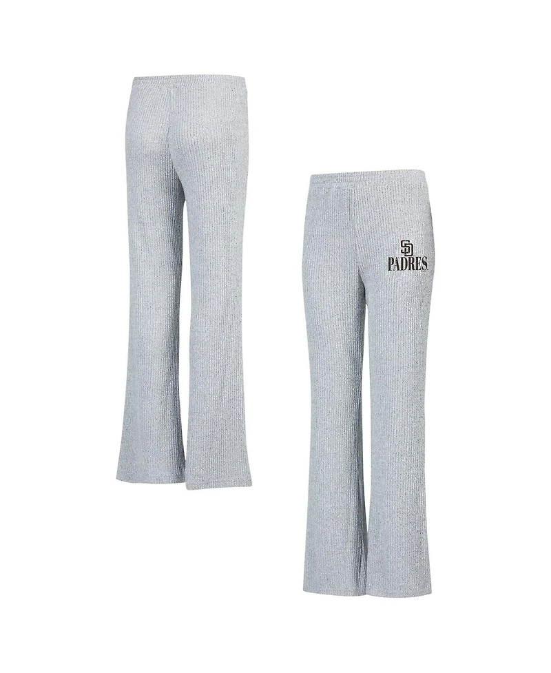 Concept Sport Women's Gray San Diego Padres Juniper Rib Knit Flare Sleep Pants