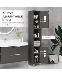 Slickblue Sleek Modern Bathroom Cabinet with Storage Shelves for Organized Space