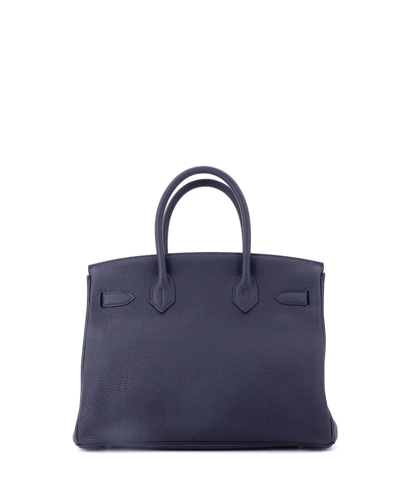 Pre-Owned Hermes Birkin 30 Handbag Verso Togo with Palladium Hardware