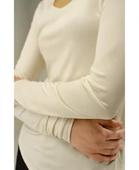 Lilysilk Women's Scoop-Neck Pure Silk Slim Fit Top