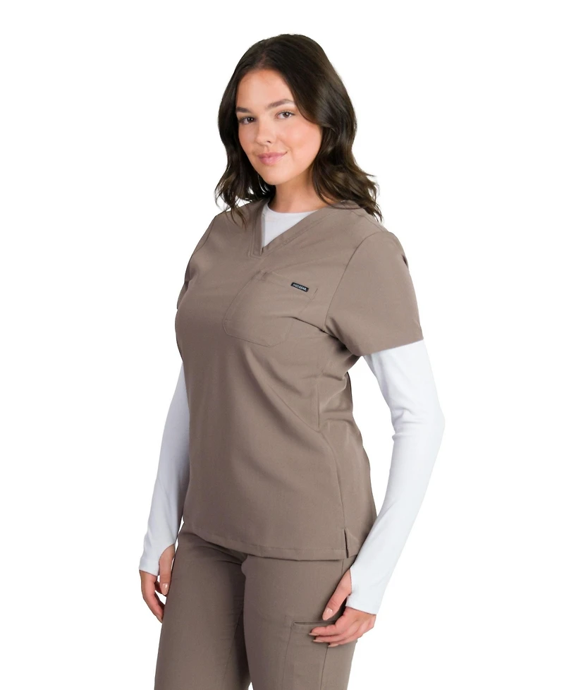 Medgear Camilla Women's Slim Scrubs Top with One Pocket