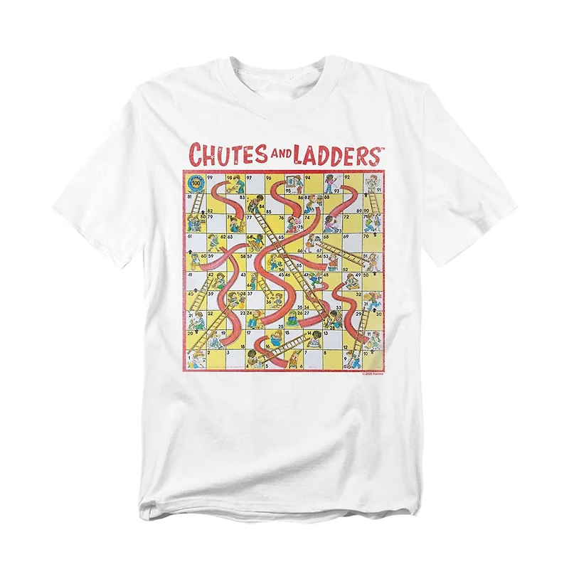 Logovision Men's Chutes and Ladders Game Board Art from 1979 T Shirt