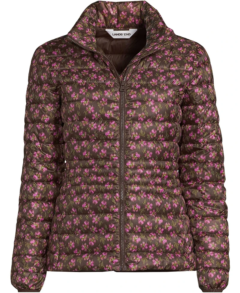 Lands' End Women's Petite Wanderweight Packable Print Down Jacket