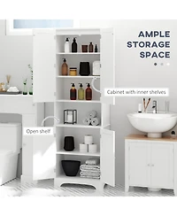 Slickblue Bathroom Storage Cabinet Wall-Mount with Mirror for Toiletries