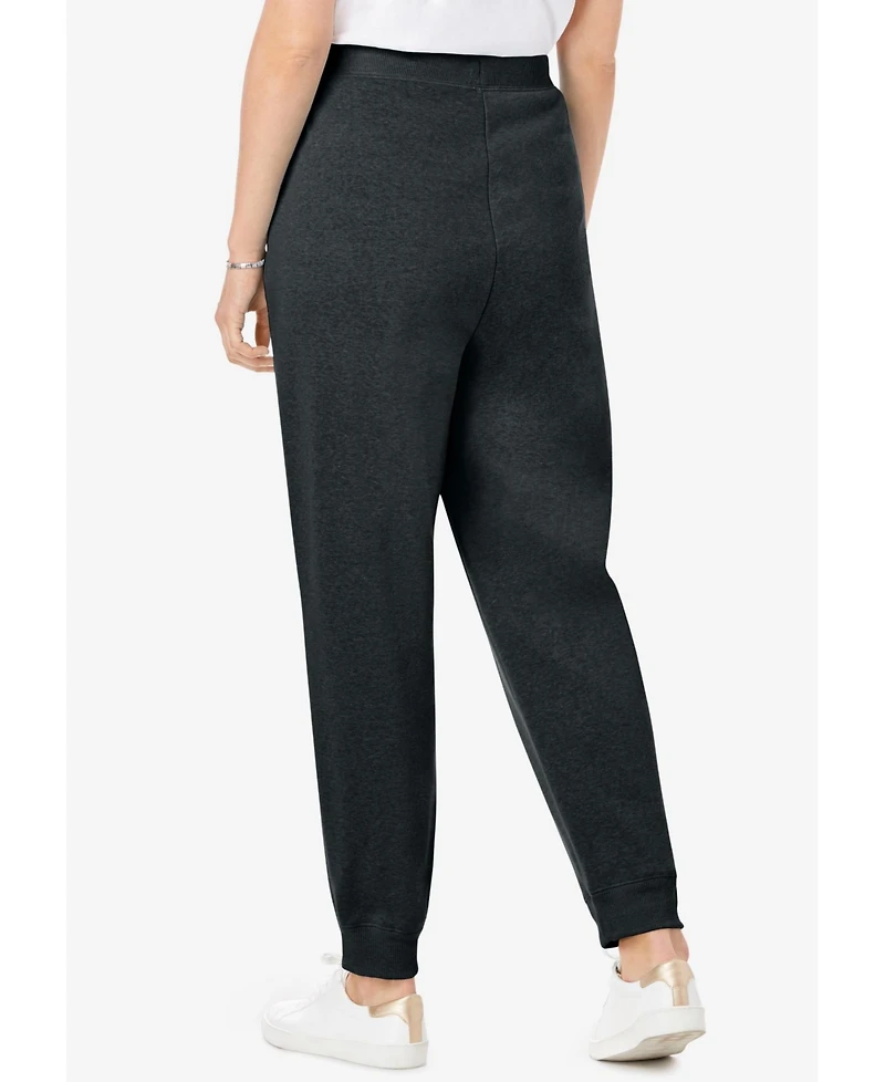 Woman Within Women's Better-Fleece Pull-On Jogger Sweatpants