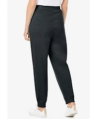 Woman Within Women's Better-Fleece Pull-On Jogger Sweatpants