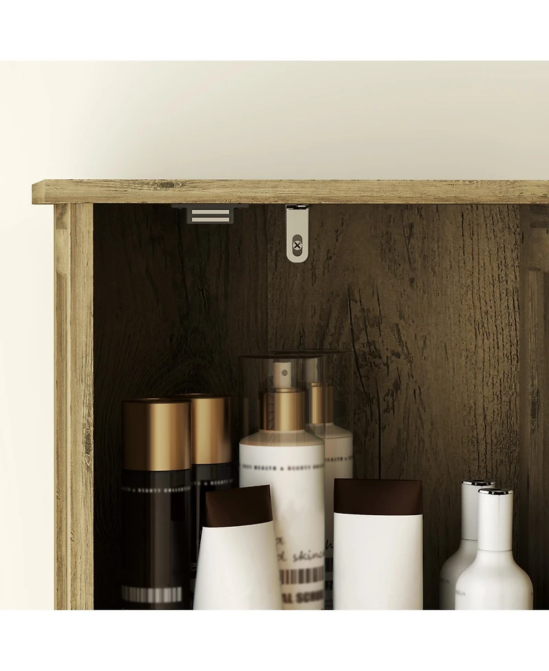 Slickblue Sturdy Compact Bathroom Storage Cabinet Ideal for Towels and Essential Bathroom Items