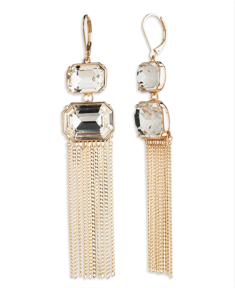 Lauren Ralph Lauren Glass Stone Fringe Chandelier Earrings
