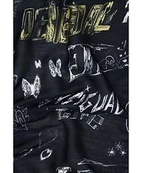 Desigual Women's Square lettering scarf