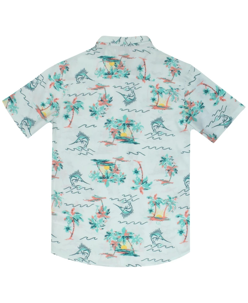 Tommy Bahama Boys Woven Button-down Short-sleeve Classic Button Down Shirt