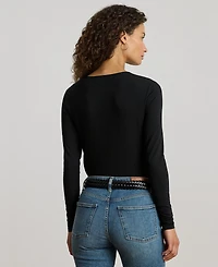 Lauren Ralph Women's Stretch Jersey Asymmetrical Top
