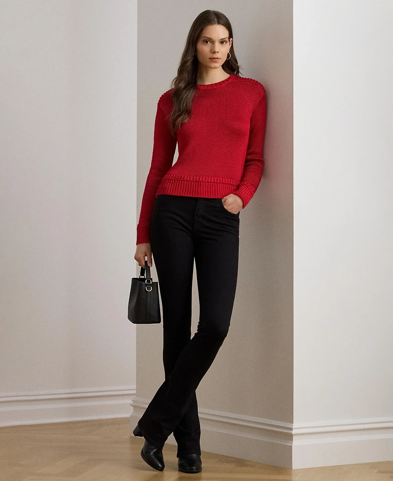 Lauren Ralph Women's Crewneck Shimmer Sweater