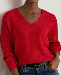 Lauren Ralph Women's Rib-Knit Dolman-Sleeve Sweater