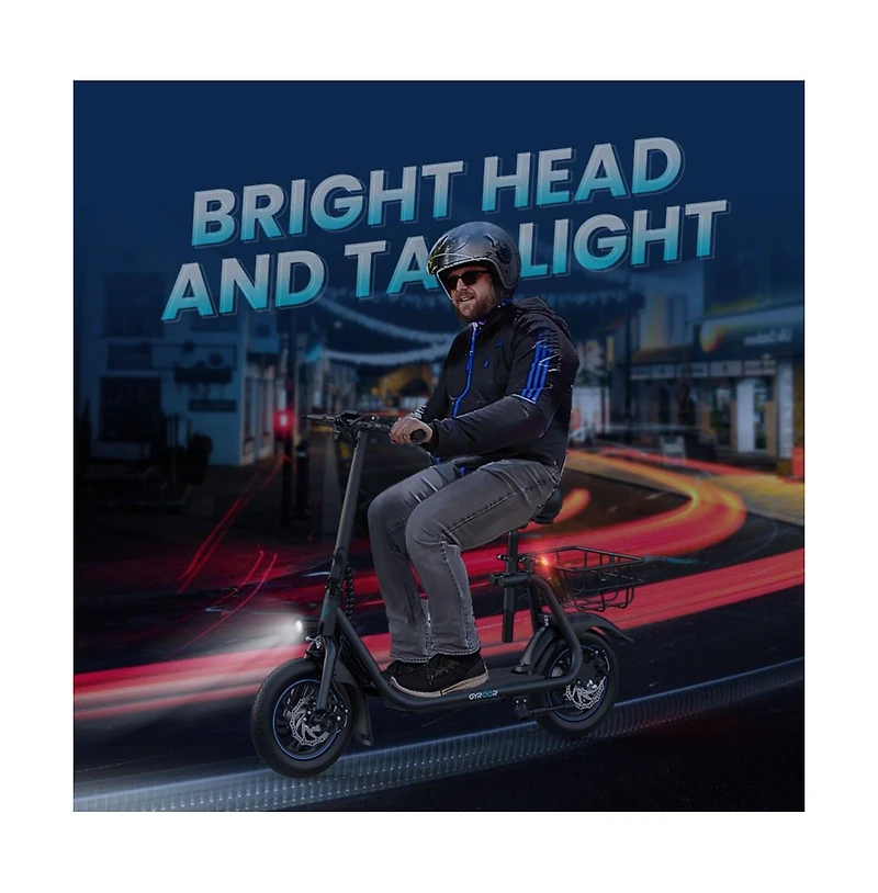 450W Electric Scooter for Unisex Adults: 265LBS MaxLoad, 22 Miles Range, 15.5MPH Top Speed, 3 Modes, Adjustable Seat, Lcd Display